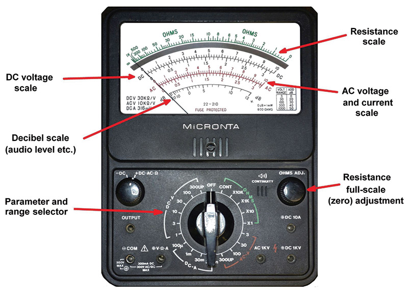 Parts Of Analog Multimeter